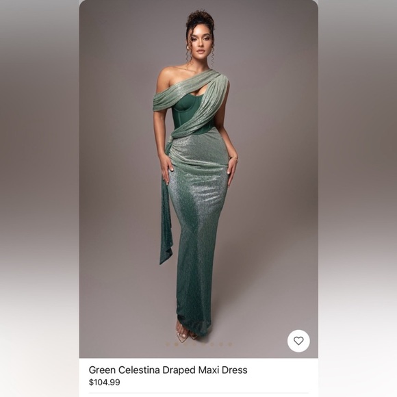 Green Celestine JLUXLABEL- Teal Evening Gown - Picture 2 of 2